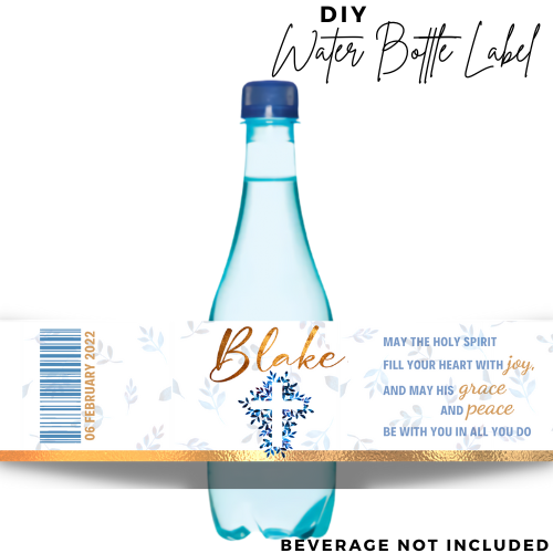DIY Water Bottle Label