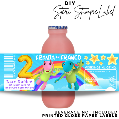 DIY Steri Stumpie Label Design & Printed